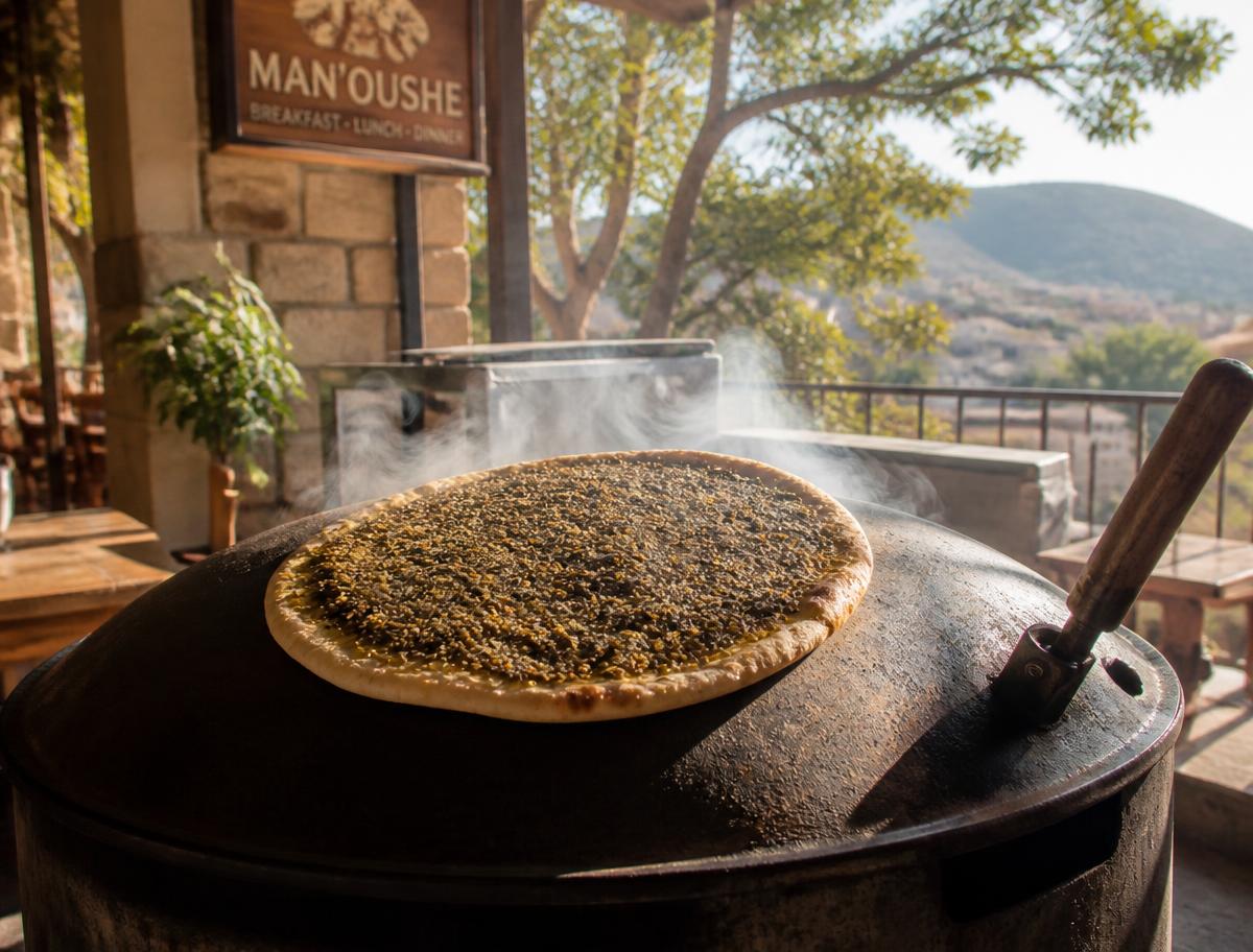 Saj smoke on the morning terrace