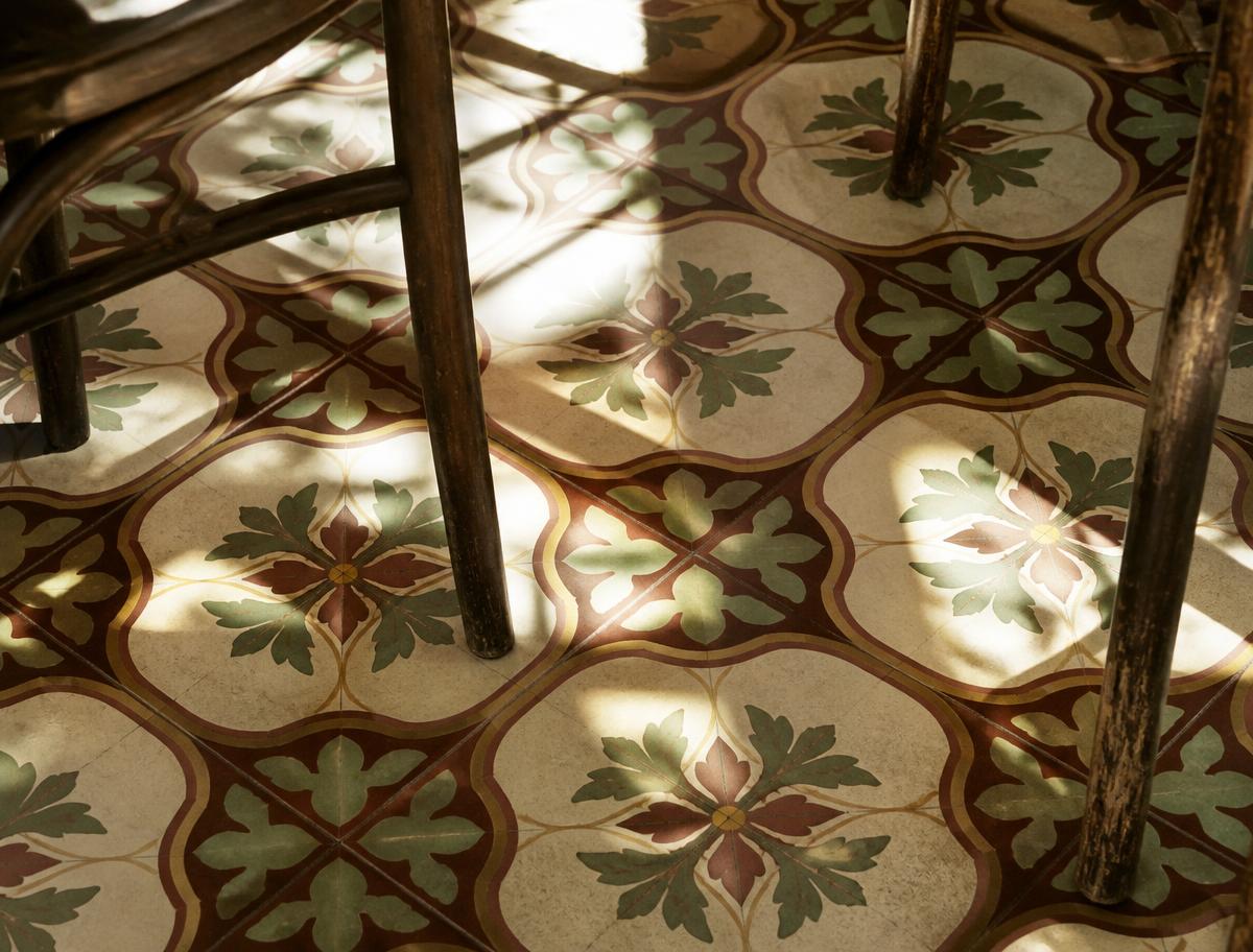 Vintage tile underfoot